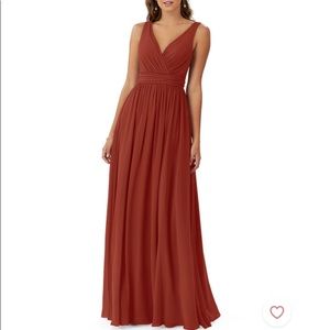 Azazie Kora dress in Rust, size A10